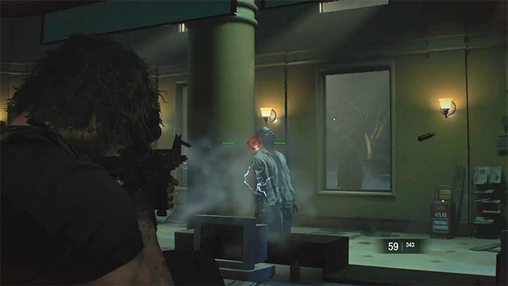 Zombies will enter the lobby through the windows - Resident Evil 3: Hospital - Carlos walkthrough - Story walkthrough - Resident Evil 3 Guide