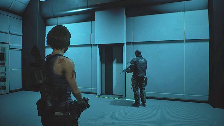 Benutzen Sie den Durchgang am gegenüberliegenden Ende des Überwachungsraums – Komplettlösung für Resident Evil 3: Underground Storage – Komplettlösung für die Geschichte – Resident Evil 3-Leitfaden
