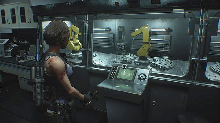 Jill muss zwei Fläschchen in verschiedenen Räumen von NEST 2 finden – Resident Evil 3: NEST 2-Komplettlösung – Story-Komplettlösung – Resident Evil 3-Leitfaden