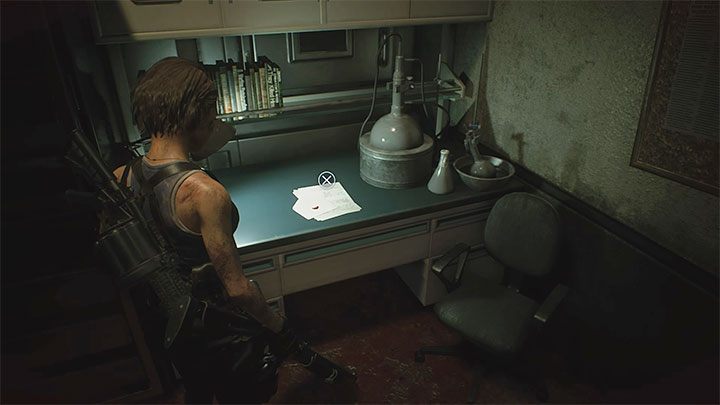 Der Liebesbrief liegt auf einem Schreibtisch im Labor im westlichen Teil von Sewers – Resident Evil 3: Sewers-Geheimnisse, Sammlerstücke – Sammlerstücke und Geheimnisse – Resident Evil 3 Guide