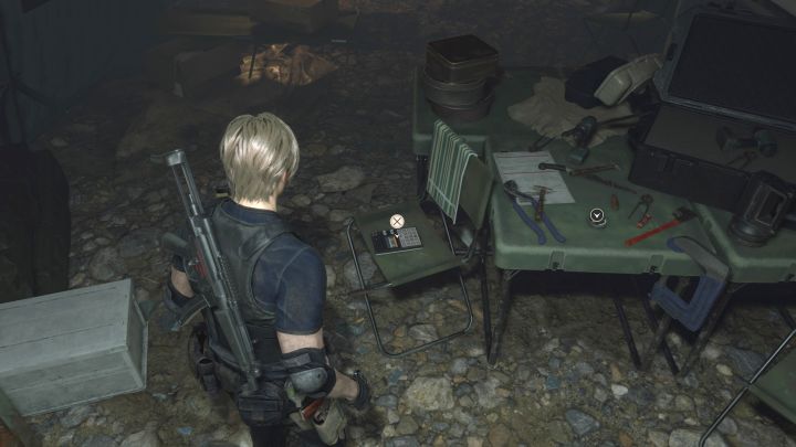 Übernachten Sie in diesem Fall im erwähnten großen Zelt südlich des Campingplatzes – Resident Evil 4 Remake: Karte der Dateien – Insel – Geheimnisse – Resident Evil 4 Remake Guide