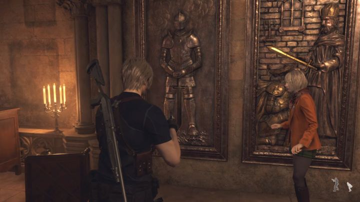 Um das Rätsel zu lösen, müssen Sie jedem Bild ein Schwert zuordnen – Resident Evil 4 Remake: Schatzkammer-Schwerter-Puzzle (Kapitel 7) – Rätsellösungen – Resident Evil 4 Remake-Anleitung