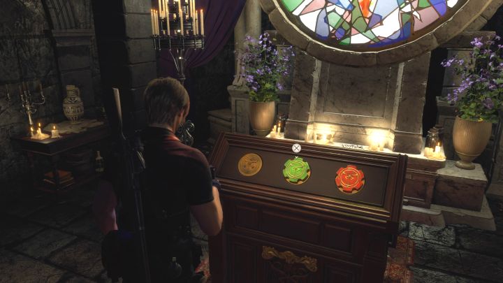 Dadurch wird ein Mechanismus mit drei Zifferblättern geöffnet – Resident Evil 4 Remake: Zifferblätter und Buntglas-Kirchenrätsel – Rätsellösungen – Resident Evil 4 Remake-Anleitung