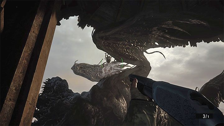 The beast will soon burst into the tower through the roof - Resident Evil Village: Lady Dimitrescu, main fight - boss, how to defeat? - Bosses - Resident Evil Village Guide