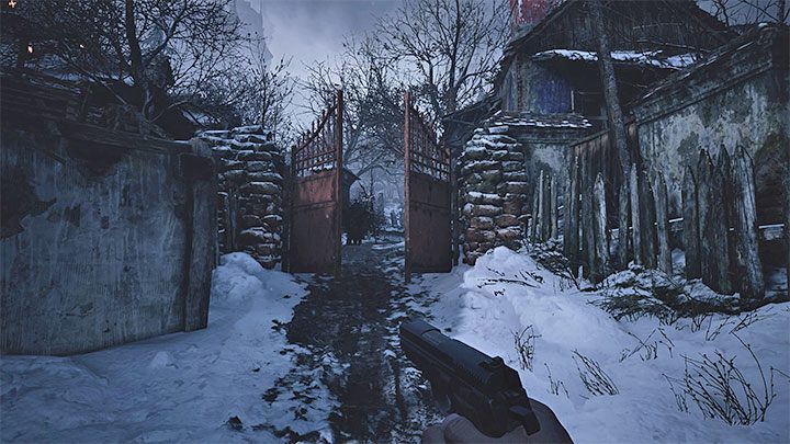 After the battle is over, it is a good idea to explore the entire battle area to collect as much loot as possible - Resident Evil Village: The first battle in the village/Village Square - walkthrough - Village - 1st visit - Resident Evil Village Guide
