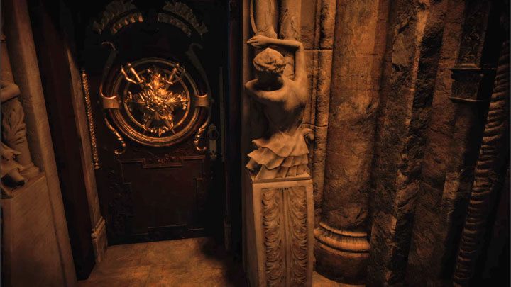 The bars won't open right away, and while waiting for the passage to unlock, you must again make sure Lady Dimitrescu doesn't get too close to the main protagonist - Resident Evil Village: Castles Courtyard - walkthrough - Dimitrescu Castle - Resident Evil Village Guide