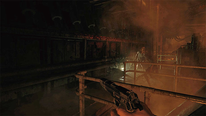 Watch out for monsters while exploring the new area - Resident Evil Village: Exploring floor B4 - walkthrough - Factory - Resident Evil Village Guide