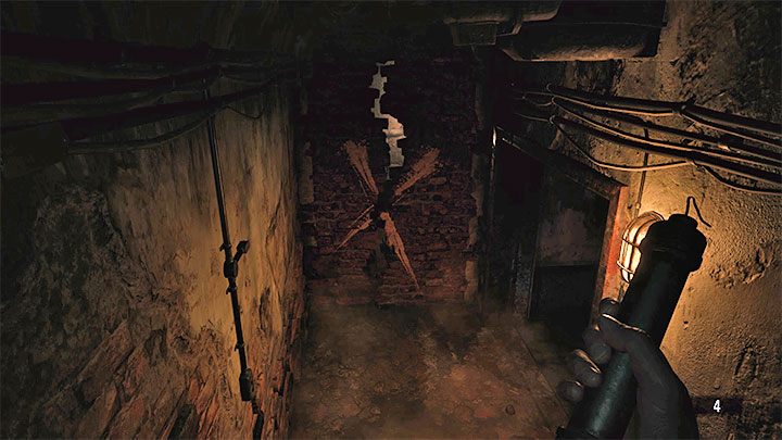 Carefully reach the very end of the Engine Room (look around for extra loot while going through it) and use the ladder - Resident Evil Village: Exploring floor B4 - walkthrough - Factory - Resident Evil Village Guide