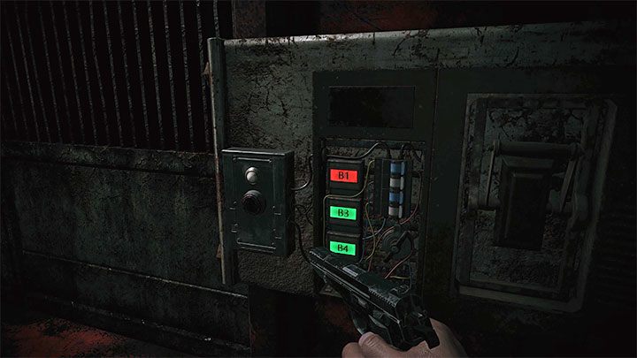 Continue following the linear path until you reach the balconies with the elevator shaft - Resident Evil Village: Reaching floor B1, creating a key - walkthrough - Factory - Resident Evil Village Guide