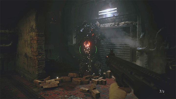 Don't try to attack the boss right away - Resident Evil Village: Defeating Prototype Sturm and Heisenberg - walkthrough - Factory - Resident Evil Village Guide