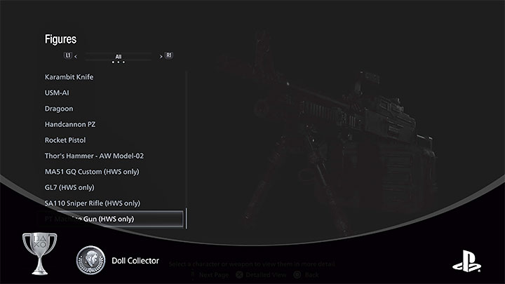 Once you have made your purchase, go to the Figures menu under Bonuses - Resident Evil Village: Trophies/Achievements list - Appendix - Resident Evil Village Guide