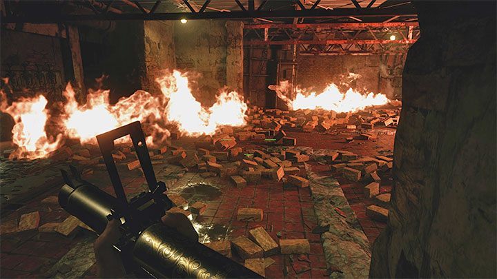 Once the boss takes more damage, flames will appear to signal severe overheating, which is counterintuitively bad news, as Prototype Sturm will gain new attacks - Resident Evil Village: Prototype Sturm - boss, how to beat? - Resident Evil Village Guide