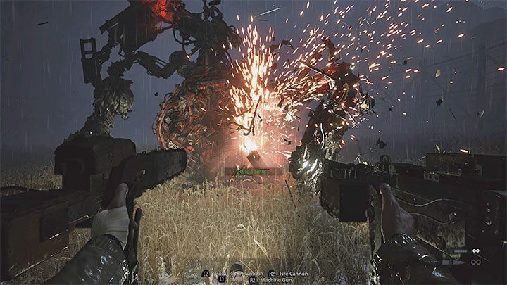 Target the red areas on the boss's armor - these are his weak points - Resident Evil Village: Mutated Heisenberg - boss, how to beat? - Resident Evil Village Guide