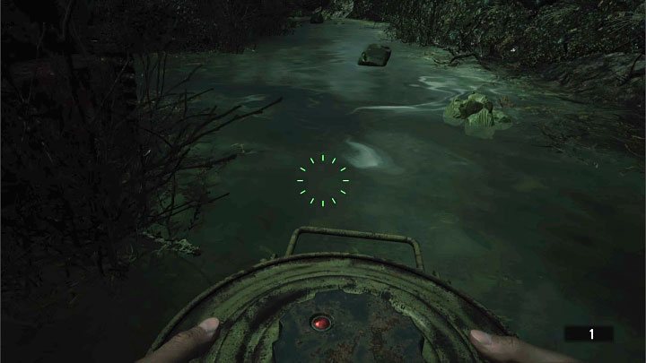 After jumping into the combat arena, it's worth setting up 1-2 mines right away - these traps will help you weaken Moreau very effectively - Resident Evil Village: Fighting Moreau and leaving the reservoir - walkthrough - Fortress - Resident Evil Village Guide