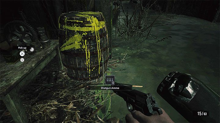 The battle area contains a lot of loot, which is worth collecting if possible - Resident Evil Village: Fighting Moreau and leaving the reservoir - walkthrough - Fortress - Resident Evil Village Guide