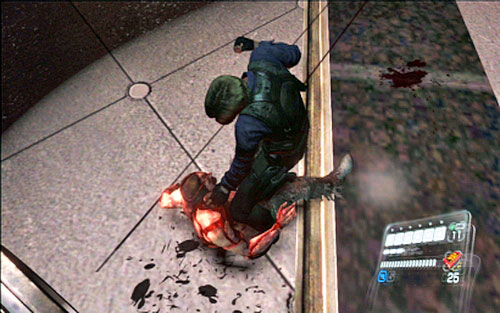After each explosion boss transforms into human for short period of time - Chapter 5 - The Final Fight with Simmons - Leon's campaign - Resident Evil 6 - Game Guide and Walkthrough