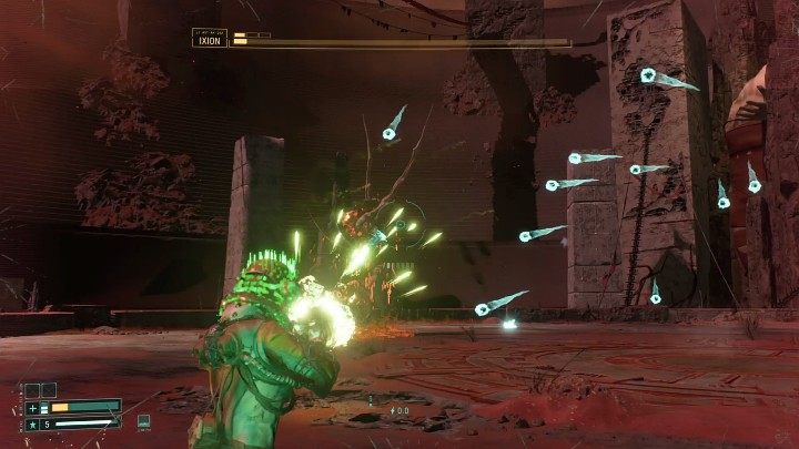 During the last phase of the fight, you will have much less opportunities to fire accurate shots, but remember that you don't have to rush it - focus on dodging enemy attacks, shoot when you are safe and you'll finally defeat the second boss of Returnal - Returnal: Ixion - boss, how to defeat? - Bosses - Returnal Guide