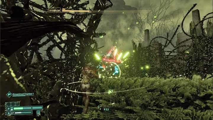The boss can temporarily limit Selene's field of movement with vines - Return: Hyperion - boss, how to defeat? - Bosses - Returnal Guide