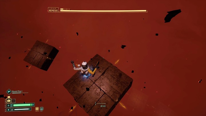 This phase of the fight begins with a fall from a great height - Return: Nemesis - boss, how to defeat? - Bosses - Returnal Guide