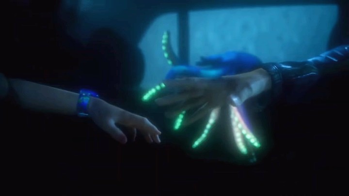 The car plunges into the water, and as Teja regains consciousness and tries to reach her daughter, an octopus-like monster appears on the screen and pulls the woman out of the car, leaving Selene inside - Returnal: 1st ending (spoiler) - Terminations - Returnal Guide