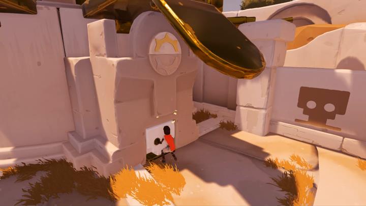 Pull the block out of the foundations. - Meeting the beast and the first mill | Chapter 2 - Walkthrough - Chapter 2 - Rime Game Guide