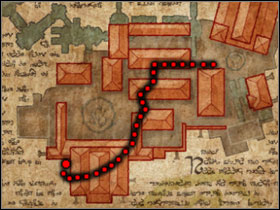 All you have to do is walk the roofs following the path marked on the screen - Chapter 1 - Volcano Keep Quests - Part 2 - Chapter 1 - Risen - Game Guide and Walkthrough