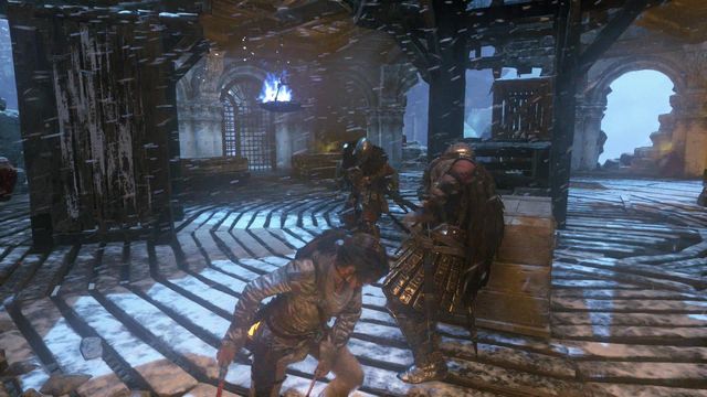 In between individual attempts to destroy the helicopter, you will still have to fight other opponents - Fight your way to the Chamber of Souls | The Divine Source - The Divine Source - Rise of the Tomb Raider Game Guide & Walkthrough