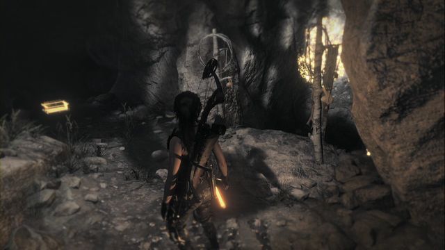 Right after you enter the cave to the tomb - Ancient Cistern - Rise of the Tomb Raider: Relics, Soviet Installation secrets, map, tips - Soviet Installation - Rise of the Tomb Raider Guide