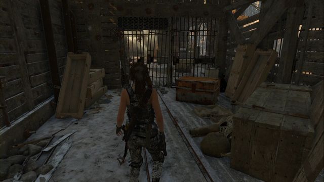 Before you enter the Red Mines tomb- standing in front of the grate, you can see the entrance to your left (you can climb up) - Rise of the Tomb Raider: Chests, crypt treasures, Soviet Installation secrets - Soviet Installation - Rise of the Tomb Raider Guide