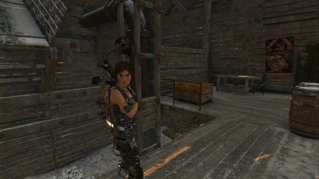 In the upper part of the room - Rise of the Tomb Raider: Chests, crypt treasures, Soviet Installation secrets - Soviet Installation - Rise of the Tomb Raider Guide