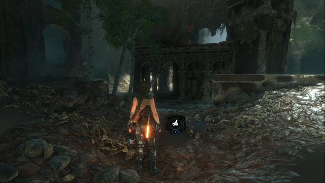 A bit behind the wall, in the middle of the road, when you are looking towards the camp - Rise of the Tomb Raider: Murals and chests, Syria secrets, tips, location - Syria - Rise of the Tomb Raider Guide