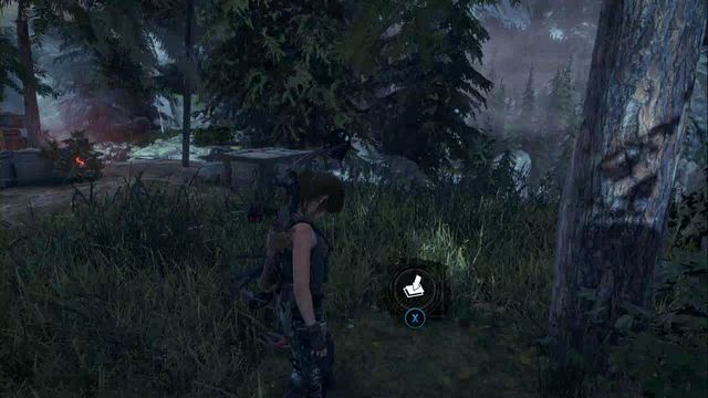 By the tree near the rocks, Ridgeline Base Camp - Rise of the Tomb Raider: Survival caches, Geothermal Valley secrets, map - Geothermal Valley - Rise of the Tomb Raider Guide