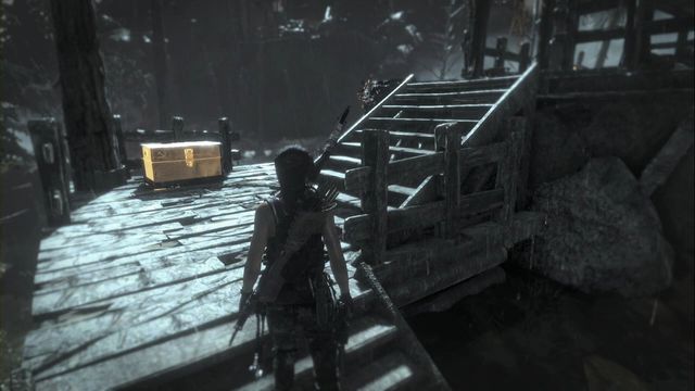 The hunting platform in the forest - Chests and crypt treasures | Geothermal Valley - Geothermal Valley - Rise of the Tomb Raider Game Guide & Walkthrough