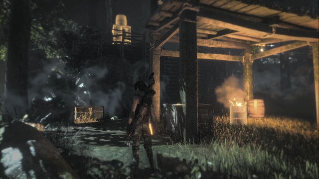 By the rocks, next to the wooden structure - Chests and crypt treasures | Geothermal Valley - Geothermal Valley - Rise of the Tomb Raider Game Guide & Walkthrough