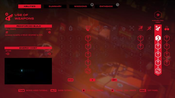 Recuerde que puede aumentar la durabilidad de las armas desbloqueando ciertas habilidades. - Consejos para Ruiner | Básicos - Consejos - Guía del juego Ruiner