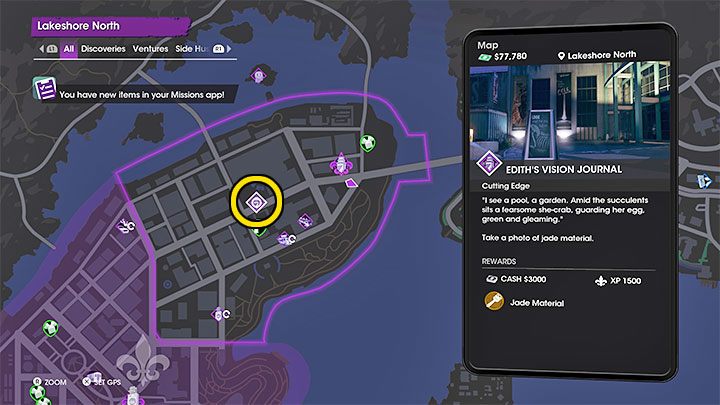 This secret is related to Jade Material - Saints Row: Cutting Edge - venture description, Ediths collectibles - Ventures - Saints Row Guide, Walkthrough