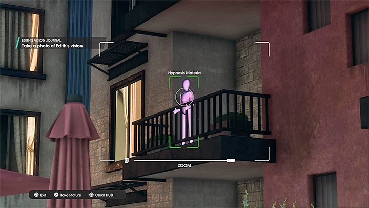 You have to examine the balconies of one of the houses - one of them has the object to photograph (the picture above) - Saints Row: Cutting Edge - venture description, Ediths collectibles - Ventures - Saints Row Guide, Walkthrough