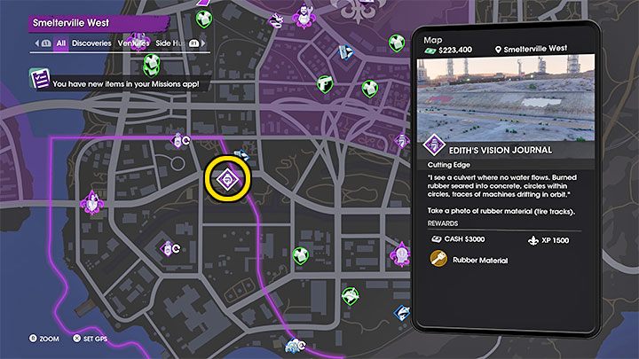 This secret is related to Rubber Material - Saints Row: Cutting Edge - venture description, Ediths collectibles - Ventures - Saints Row Guide, Walkthrough