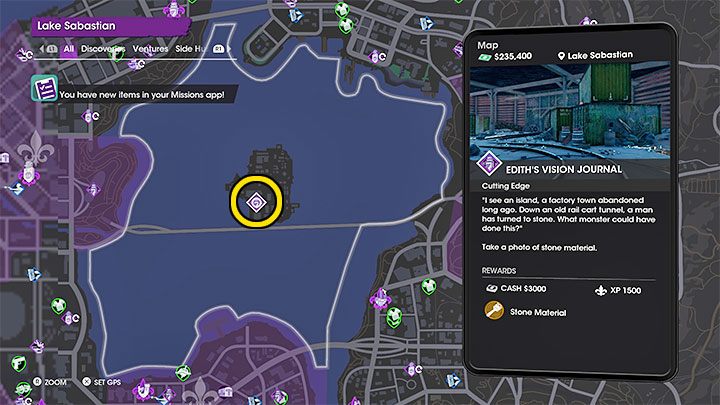 This secret is related to Stone Material - Saints Row: Cutting Edge - venture description, Ediths collectibles - Ventures - Saints Row Guide, Walkthrough