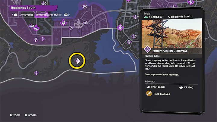 This secret is related to Rock Material - Saints Row: Cutting Edge - venture description, Ediths collectibles - Ventures - Saints Row Guide, Walkthrough