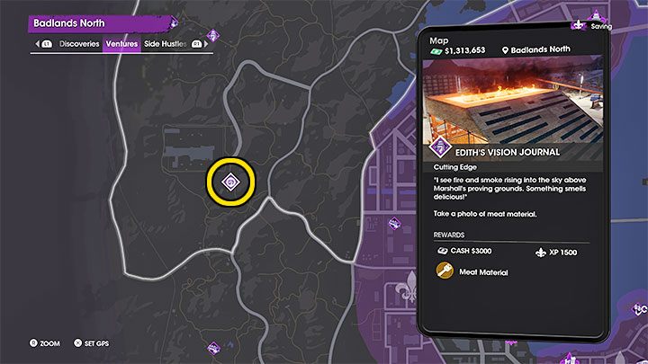 This secret is related to Meat Material - Saints Row: Cutting Edge - venture description, Ediths collectibles - Ventures - Saints Row Guide, Walkthrough