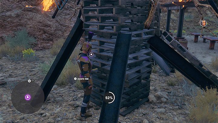 After the battle, approach the large wooden structure in the enemy camp - Saints Row 2022: The Dustmoot - walkthrough - Walkthrough - Saints Row Guide, Walkthrough