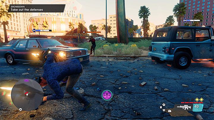 You can land in front of the casino or eject from the VTOL and use your wingsuit - Saints Row 2022: Showdown - walkthrough, final boss - Walkthrough - Saints Row Guide, Walkthrough
