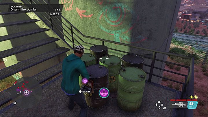 You must defuse five bombs along the way - the game will mark them for you when you get close - Saints Row 2022: Idol Threat - walkthrough - Walkthrough - Saints Row Guide, Walkthrough