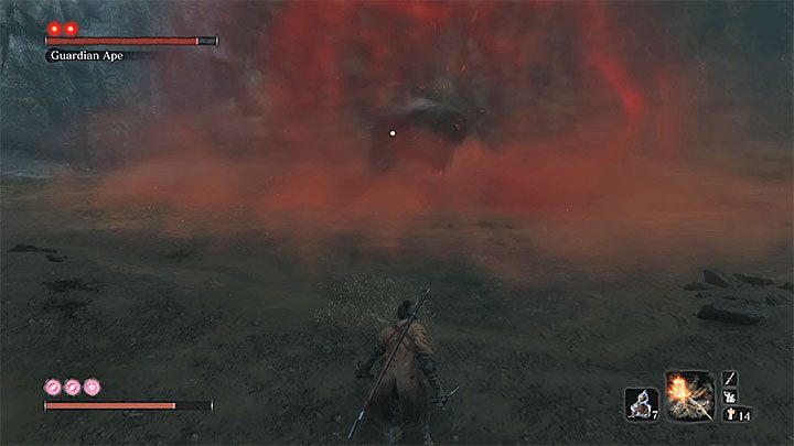 This Guardian Ape starts the fight already without its head - Headless Guardian Ape in Ashina Depths | Sekiro Shadows Die Twice Boss Fight - Bosses - Sekiro Guide and Walkthrough