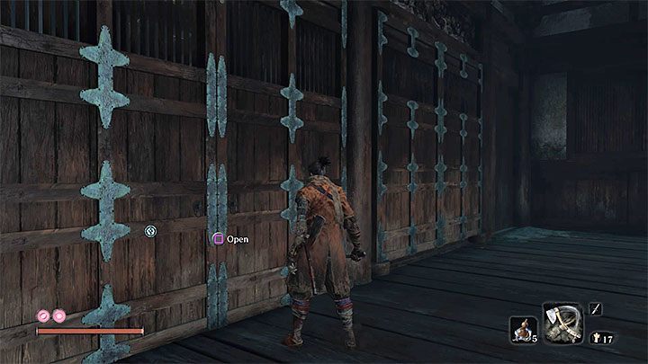 You can get inside the building by opening the large gate (the picture above) - Senpou Temple | Sekiro Shadows Die Twice Walkthrough - Main story - Sekiro Guide and Walkthrough
