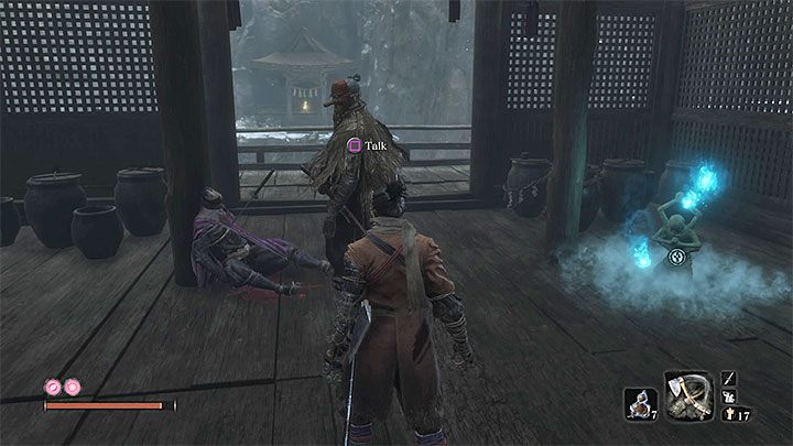 After reaching the snowy terrains, follow the narrow path surrounded by tall grass - Sunken Valley | Sekiro Shadows Die Twice Walkthrough - Main story - Sekiro Guide and Walkthrough
