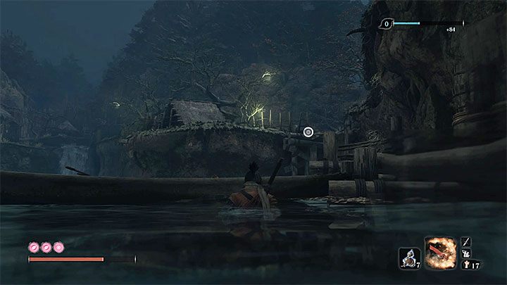 We also recommend jumping into the right reservoir and getting to the new rocks shelves located on the opposite bank - Ashina Depths | Sekiro Shadows Die Twice Walkthrough - Main story - Sekiro Guide and Walkthrough