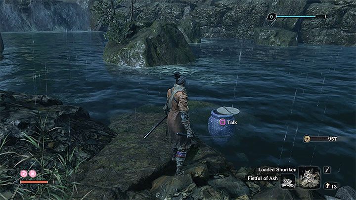 A good idea is to study a fragment of the bank to the right of the bridge - Hirata Estate | Sekiro Shadows Die Twice Walkthrough - Main story - Sekiro Guide and Walkthrough