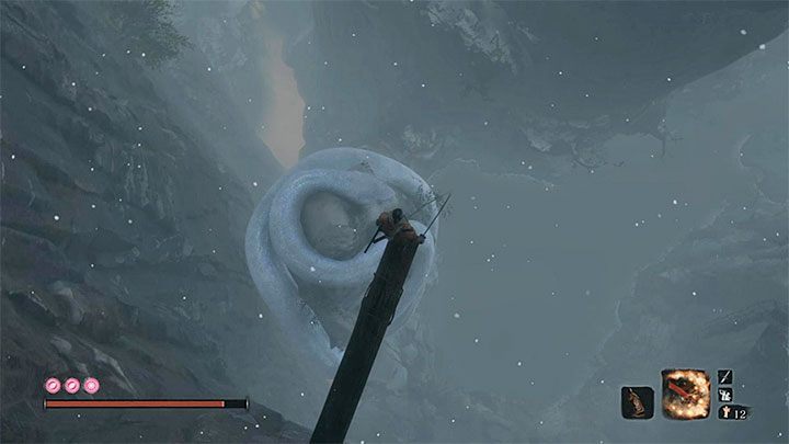 As soon as you find yourself in the open air, you will notice that a Great Serpent is resting below - Great Serpent - the second and third encounter| Sekiro Shadows Die Twice - Bosses - Sekiro Guide and Walkthrough